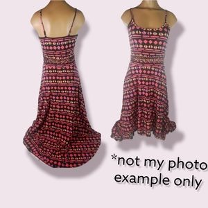 *M* Vibrant Red Beach Hi-Low Dress by American Rag